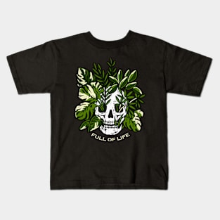 Skull Vintage Art " Full of life " Kids T-Shirt